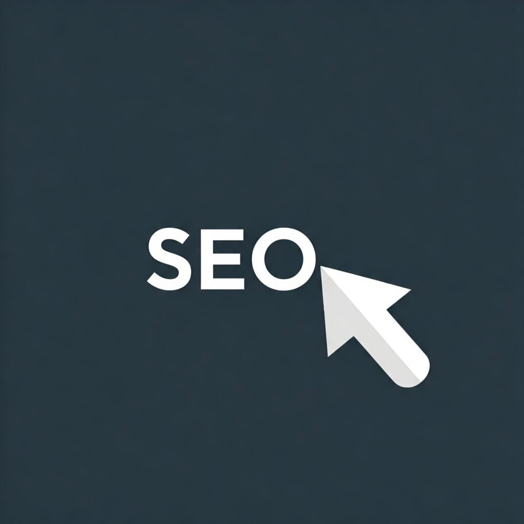 simple image showing SEO with pointer at it